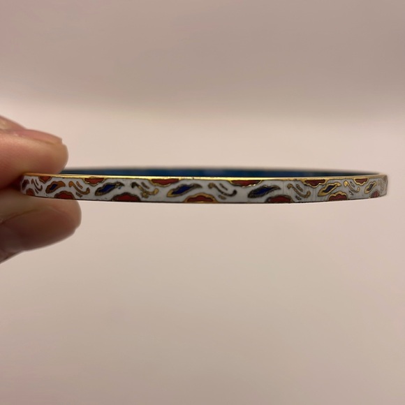 Jewelry - Vintage Thin Enamel Bangle Bracelet (EB10)